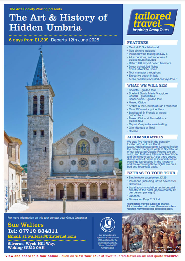 History and Art of Umbria Tour