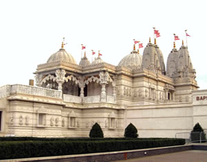 Swaminarayan Mandir in Neasden (spiritual home to the Gujerati community)